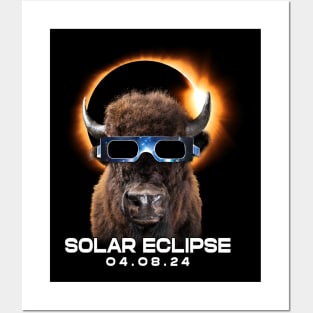 Solar Eclipse Bison: Bold Tee Celebrating the Spirit of America Posters and Art